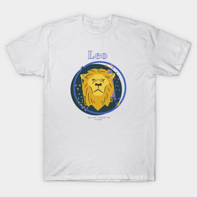 Leo Zodiac Astrology Symbol T-Shirt T-Shirt by Jaekindacray